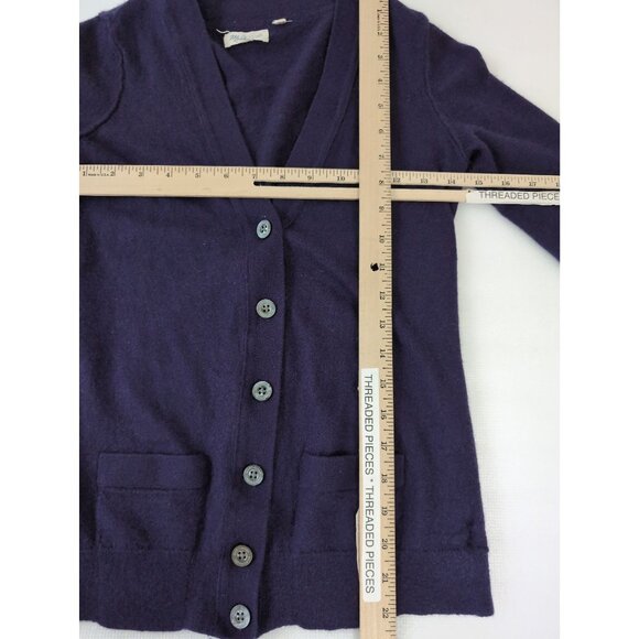 Martin Osa Cardigan Sweater Womens S Blue Cashmere‎ Silk Button Front V-Neck - Picture 9 of 9